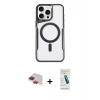 MARSİLYAN™- iPhone 11 Pro Max Kılıf Yadigar Klasik Özel Seri - Şeffaf Pasifik Cam Ekran Koruyucu + Pers Alüminyum Kamera Lens - KI