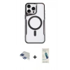 MARSİLYAN™- iPhone 11 Pro Max Kılıf Yadigar Klasik Özel Seri - Şeffaf Pasifik Cam Ekran Koruyucu + Pers Alüminyum Kamera Lens - LT