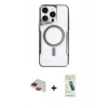 MARSİLYAN™- iPhone 11 Pro Max Kılıf Yadigar Klasik Özel Seri - Şeffaf Pasifik Cam Ekran Koruyucu + Pers Alüminyum Kamera Lens - KI