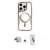 MARSİLYAN™- iPhone 11 Pro Max Kılıf Yadigar Klasik Özel Seri - Şeffaf Pasifik Cam Ekran Koruyucu + Pers Alüminyum Kamera Lens - LT