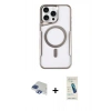 MARSİLYAN™- iPhone 11 Pro Max Kılıf Yadigar Klasik Özel Seri - Şeffaf Pasifik Cam Ekran Koruyucu + Pers Alüminyum Kamera Lens - LT