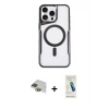 MARSİLYAN™- iPhone 11 Pro Max Kılıf Yadigar Klasik Özel Seri - Şeffaf Pasifik Cam Ekran Koruyucu + Pers Alüminyum Kamera Lens - YL