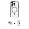 MARSİLYAN™- iPhone 11 Pro Max Kılıf Yadigar Klasik Özel Seri - Şeffaf Pasifik Cam Ekran Koruyucu + Pers Alüminyum Kamera Lens - SH