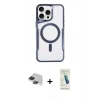 MARSİLYAN™- iPhone 11 Pro Max Kılıf Yadigar Klasik Özel Seri - Şeffaf Pasifik Cam Ekran Koruyucu + Pers Alüminyum Kamera Lens - SH