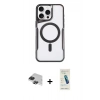 MARSİLYAN™- iPhone 11 Pro Max Kılıf Yadigar Klasik Özel Seri - Şeffaf Pasifik Cam Ekran Koruyucu + Pers Alüminyum Kamera Lens - SH