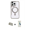 MARSİLYAN™- iPhone 11 Pro Max Kılıf Yadigar Klasik Özel Seri - Şeffaf Pasifik Cam Ekran Koruyucu + Rainbow Kamera Lens Koruma Cam - GD