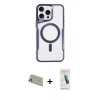 MARSİLYAN™- iPhone 11 Pro Max Kılıf Yadigar Klasik Özel Seri - Şeffaf Pasifik Cam Ekran Koruyucu + Rainbow Kamera Lens Koruma Cam - GD