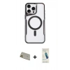 MARSİLYAN™- iPhone 11 Pro Max Kılıf Yadigar Klasik Özel Seri - Şeffaf Pasifik Cam Ekran Koruyucu + Rainbow Kamera Lens Koruma Cam - GD