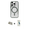 MARSİLYAN™- iPhone 11 Pro Max Kılıf Yadigar Klasik Özel Seri - Şeffaf Pasifik Cam Ekran Koruyucu + Rainbow Kamera Lens Koruma Cam - GD