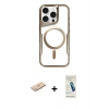 MARSİLYAN™- iPhone 11 Pro Max Kılıf Yadigar Klasik Özel Seri - Şeffaf Pasifik Cam Ekran Koruyucu + Renkli Kamera Lens Koruma Cam - MI