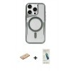 MARSİLYAN™- iPhone 11 Pro Max Kılıf Yadigar Klasik Özel Seri - Şeffaf Pasifik Cam Ekran Koruyucu + Renkli Kamera Lens Koruma Cam - PE
