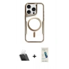 MARSİLYAN™- iPhone 11 Pro Max Kılıf Yadigar Klasik Özel Seri - Şeffaf Pasifik Cam Ekran Koruyucu + Kamera Lens Koruma Cam - SF