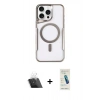 MARSİLYAN™- iPhone 11 Pro Max Kılıf Yadigar Klasik Özel Seri - Şeffaf Pasifik Cam Ekran Koruyucu + Kamera Lens Koruma Cam - SF