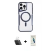 MARSİLYAN™- iPhone 11 Pro Max Kılıf Yadigar Klasik Özel Seri - Şeffaf Pasifik Cam Ekran Koruyucu + Kamera Lens Koruma Cam - SF