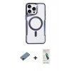 MARSİLYAN™- iPhone 11 Pro Max Kılıf Yadigar Klasik Özel Seri - Şeffaf Pasifik Cam Ekran Koruyucu + Shine Kamera Lens Koruma Cam - GD