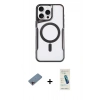 MARSİLYAN™- iPhone 11 Pro Max Kılıf Yadigar Klasik Özel Seri - Şeffaf Pasifik Cam Ekran Koruyucu + Shine Kamera Lens Koruma Cam - PE
