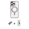 MARSİLYAN™- iPhone 11 Pro Max Kılıf Yadigar Klasik Özel Seri - Şeffaf Pasifik Cam Ekran Koruyucu + Shine Kamera Lens Koruma Cam - PE