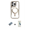 MARSİLYAN™- iPhone 11 Pro Max Kılıf Yadigar Klasik Özel Seri - Şeffaf Pasifik Cam Ekran Koruyucu + Shine Kamera Lens Koruma Cam - GD