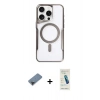 MARSİLYAN™- iPhone 11 Pro Max Kılıf Yadigar Klasik Özel Seri - Şeffaf Pasifik Cam Ekran Koruyucu + Metal Kamera Lens Koruma Cam - SH