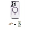 MARSİLYAN™- iPhone 11 Pro Max Kılıf Yadigar Klasik Özel Seri - Şeffaf Pasifik Cam Ekran Koruyucu + Yeşil Renkli Kamera Lens Koruma Cam