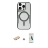 MARSİLYAN™- iPhone 11 Pro Max Kılıf Yadigar Klasik Özel Seri - Şeffaf Pasifik Cam Ekran Koruyucu + Yeşil Renkli Kamera Lens Koruma Cam