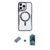 MARSİLYAN™- iPhone 11 Pro Max Kılıf Yadigar Klasik Özel Seri - Siyah 18D Cam Ekran Koruyucu + Metal Kamera Lens Koruma Cam - GD
