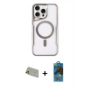 MARSİLYAN™- iPhone 11 Pro Max Kılıf Yadigar Klasik Özel Seri - Siyah 18D Cam Ekran Koruyucu + Gold Rainbow Kamera Lens Koruma Cam