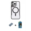 MARSİLYAN™- iPhone 11 Pro Max Kılıf Yadigar Klasik Özel Seri - Siyah 18D Cam Ekran Koruyucu + Shine Kamera Lens Koruma Cam - MI