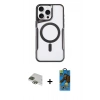 MARSİLYAN™- iPhone 11 Pro Max Kılıf Yadigar Klasik Özel Seri - Siyah 18D Cam Ekran Koruyucu + Pers Alüminyum Kamera Lens - YL