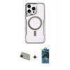 MARSİLYAN™- iPhone 11 Pro Max Kılıf Yadigar Klasik Özel Seri - Siyah 18D Cam Ekran Koruyucu + Rainbow Kamera Lens Koruma Cam - YL