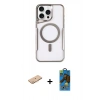 MARSİLYAN™- iPhone 11 Pro Max Kılıf Yadigar Klasik Özel Seri - Siyah 18D Cam Ekran Koruyucu + Renkli Kamera Lens Koruma Cam - TU