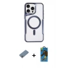 MARSİLYAN™- iPhone 11 Pro Max Kılıf Yadigar Klasik Özel Seri - Siyah 18D Cam Ekran Koruyucu + Shine Kamera Lens Koruma Cam - GS