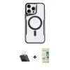 MARSİLYAN™- iPhone 11 Pro Max Kılıf Yadigar Klasik Özel Seri - Siyah 20D Premium Cam Ekran Koruyucu + Kamera Lens Koruma Cam - SF