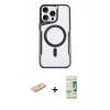MARSİLYAN™- iPhone 11 Pro Max Kılıf Yadigar Klasik Özel Seri - Siyah 20D Premium Cam Ekran Koruyucu + Renkli Kamera Lens Koruma Cam - MI