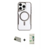 MARSİLYAN™- iPhone 11 Pro Max Kılıf Yadigar Klasik Özel Seri - Siyah 20D Premium Cam Ekran Koruyucu + Rainbow Kamera Lens Koruma Cam - YL
