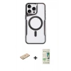 MARSİLYAN™- iPhone 11 Pro Max Kılıf Yadigar Klasik Özel Seri - Siyah 20D Premium Cam Ekran Koruyucu + Renkli Kamera Lens Koruma Cam - YL