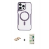 MARSİLYAN™- iPhone 11 Pro Max Kılıf Yadigar Klasik Özel Seri - Siyah 20D Premium Cam Ekran Koruyucu + Renkli Kamera Lens Koruma Cam - MI