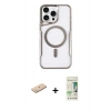 MARSİLYAN™- iPhone 11 Pro Max Kılıf Yadigar Klasik Özel Seri - Siyah 20D Premium Cam Ekran Koruyucu + Renkli Kamera Lens Koruma Cam - MI