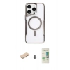 MARSİLYAN™- iPhone 11 Pro Max Kılıf Yadigar Klasik Özel Seri - Siyah 20D Premium Cam Ekran Koruyucu + Renkli Kamera Lens Koruma Cam - MI