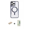 MARSİLYAN™- iPhone 11 Pro Max Kılıf Yadigar Klasik Özel Seri - Siyah 20D Premium Cam Ekran Koruyucu + Renkli Kamera Lens Koruma Cam - YL