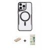 MARSİLYAN™- iPhone 11 Pro Max Kılıf Yadigar Klasik Özel Seri - Siyah 20D Premium Cam Ekran Koruyucu + Renkli Kamera Lens Koruma Cam - SI