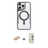 MARSİLYAN™- iPhone 11 Pro Max Kılıf Yadigar Klasik Özel Seri - Siyah 20D Premium Cam Ekran Koruyucu + Renkli Kamera Lens Koruma Cam - TU