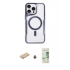 MARSİLYAN™- iPhone 11 Pro Max Kılıf Yadigar Klasik Özel Seri - Siyah 20D Premium Cam Ekran Koruyucu + Renkli Kamera Lens Koruma Cam - TU