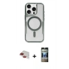 MARSİLYAN™- iPhone 11 Pro Max Kılıf Yadigar Klasik Özel Seri - Siyah 34D Hayalet Izgaralı Cam + Pers Alüminyum Kamera Lens - KI