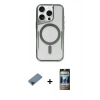 MARSİLYAN™- iPhone 11 Pro Max Kılıf Yadigar Klasik Özel Seri - Siyah 34D Hayalet Izgaralı Cam + Metal Kamera Lens Koruma Cam - MI