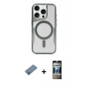 MARSİLYAN™- iPhone 11 Pro Max Kılıf Yadigar Klasik Özel Seri - Siyah 34D Hayalet Izgaralı Cam + Shine Kamera Lens Koruma Cam - MI