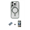 MARSİLYAN™- iPhone 11 Pro Max Kılıf Yadigar Klasik Özel Seri - Siyah 34D Hayalet Izgaralı Cam + Metal Kamera Lens Koruma Cam - MR