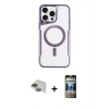 MARSİLYAN™- iPhone 11 Pro Max Kılıf Yadigar Klasik Özel Seri - Siyah 34D Hayalet Izgaralı Cam + Pers Alüminyum Kamera Lens - YL