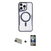MARSİLYAN™- iPhone 11 Pro Max Kılıf Yadigar Klasik Özel Seri - Siyah 34D Hayalet Izgaralı Cam + Rainbow Kamera Lens Koruma Cam - YL