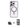 MARSİLYAN™- iPhone 11 Pro Max Kılıf Yadigar Klasik Özel Seri - Siyah 34D Hayalet Izgaralı Cam + Şeffaf Kamera Lens Koruma Cam